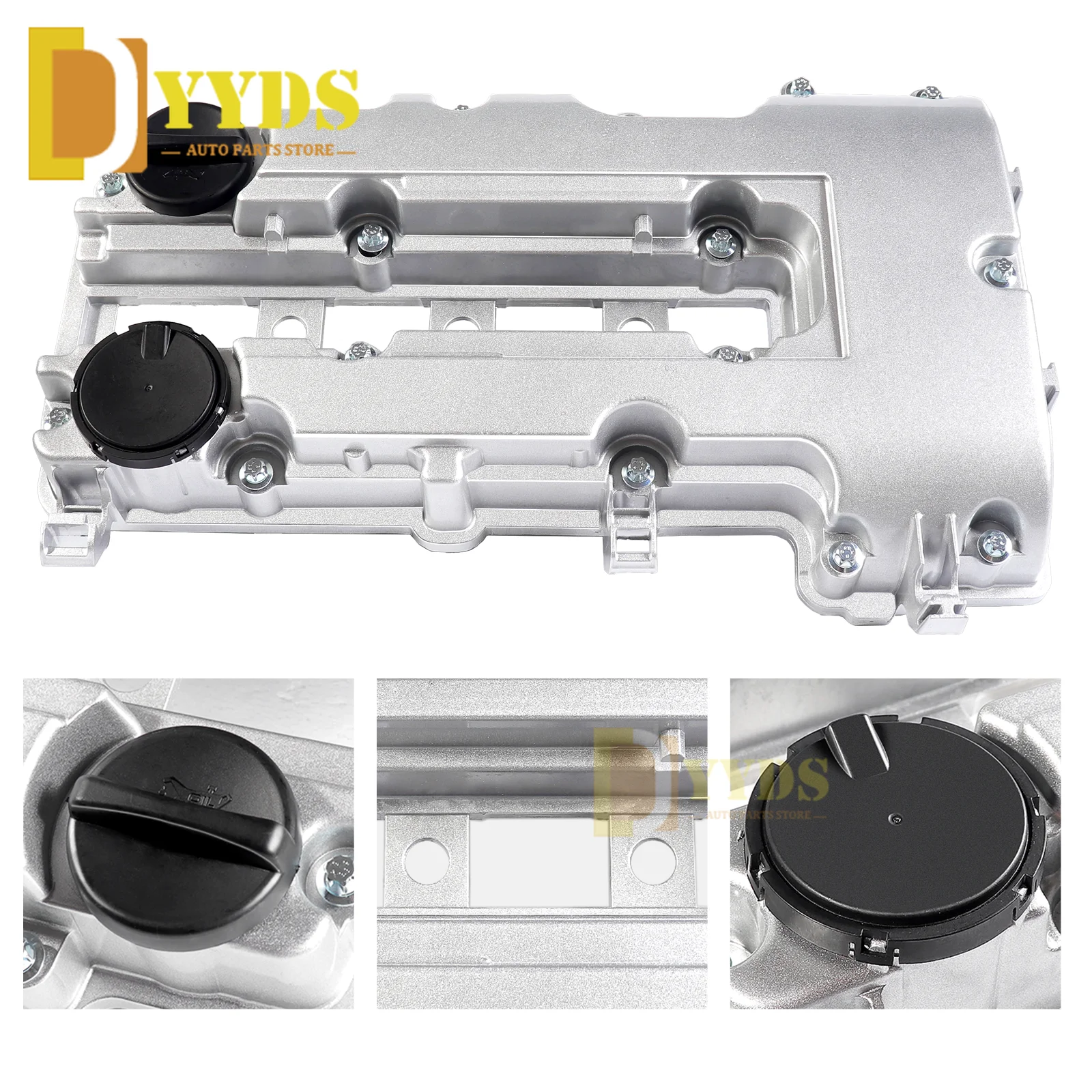 Aluminum Engine Valve Cover For Opel Astra J Chevy Sonic Chevrolet Cruze Buick 1.2 1.4L Bolts & Seal & Gasket 25198498 25198874