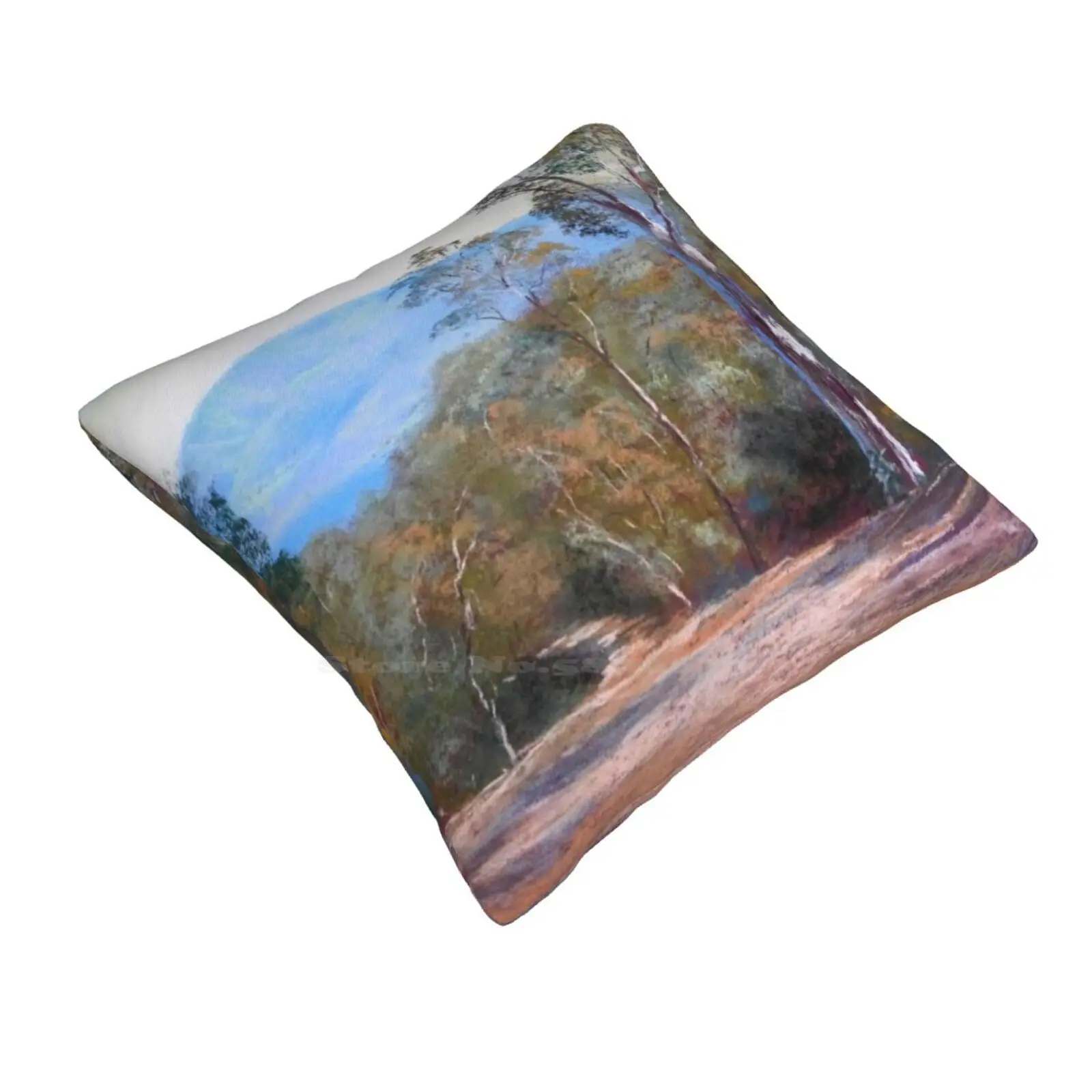 High Country Track' Pillows Case Bedroom Home Decoration Lynda Robinson Pastel Landscape Victoria Australia