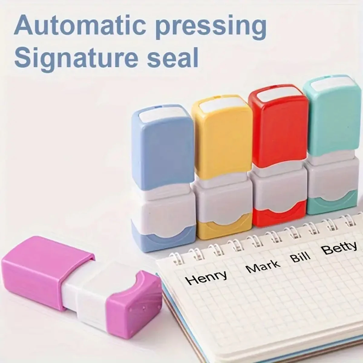 Personalized signature ink pad seal stamp,customized children\'s name stamp,waterproof and non-fading printed on clothes.