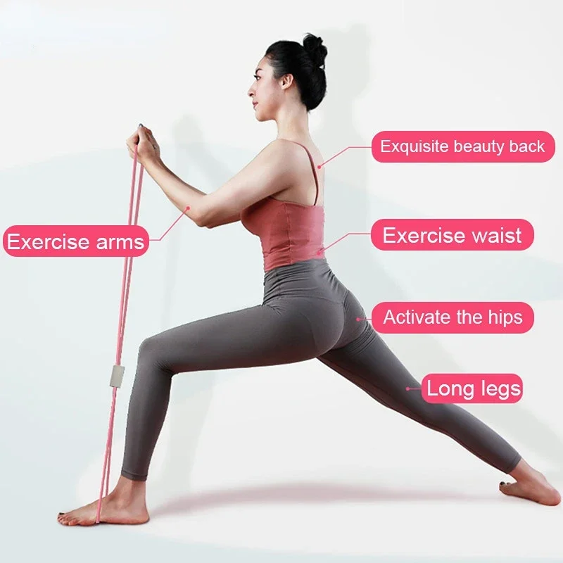 Yoga Elastic Band Home Fitness Equipment Portable Upgraded Shoulder Opening And Back Beautification 8-Line Tension Rope