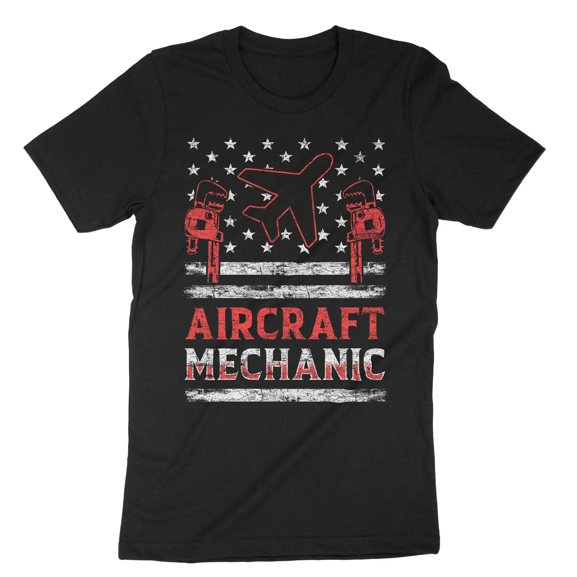 Aircraft Mechanic T Shirt American Flag US Maintenance Aviation Tech