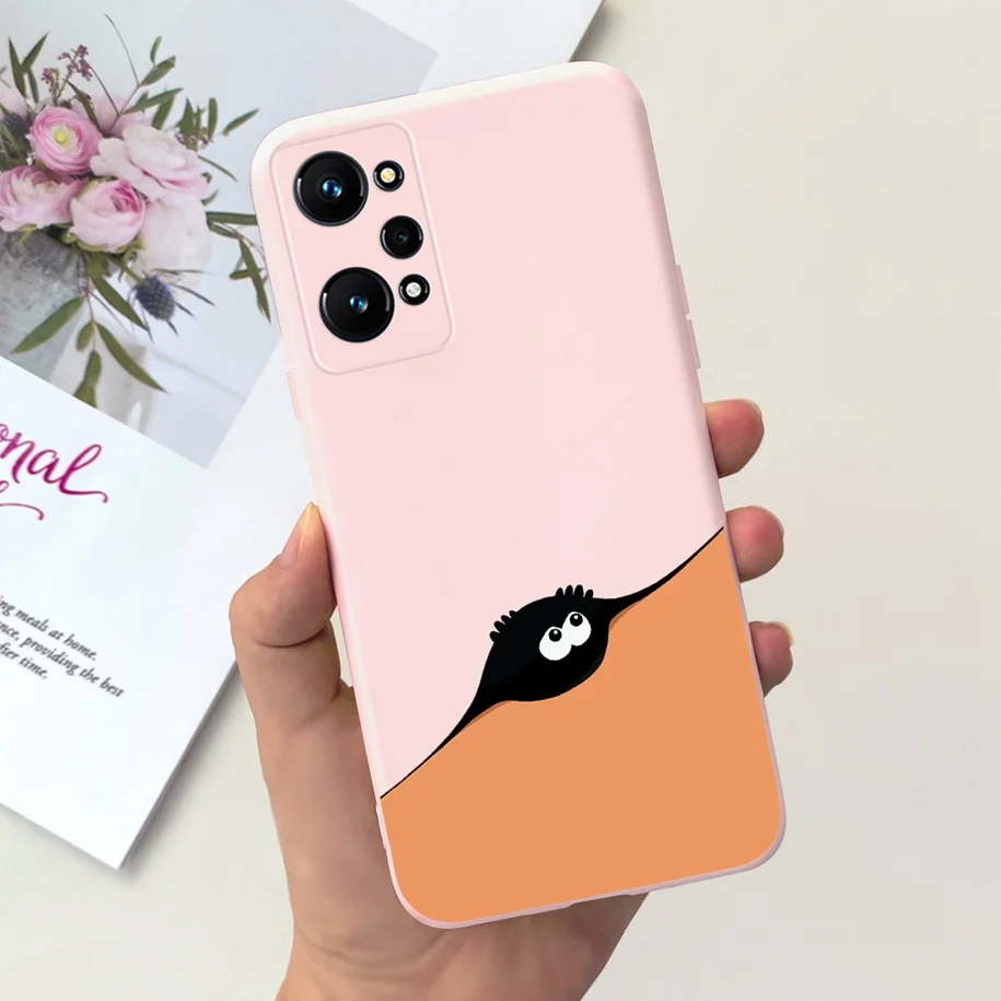 For Realme GT Neo 2 Case Lovely Duck Cat Dinosaur Liquid Silicone Soft Phone Cases For Realme GT Neo 3T Neo2 GT2 Protector Cover