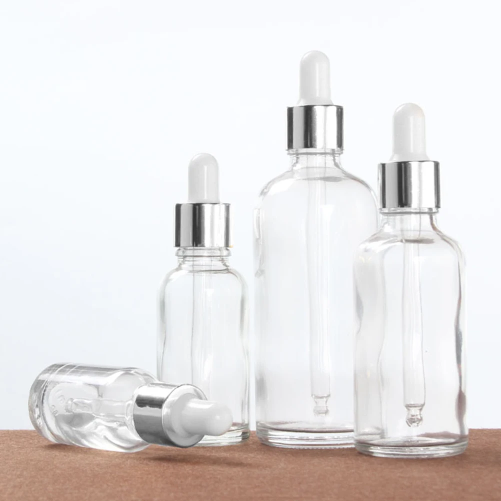 

10Pcs Essential Oil Dropper Bottles Glass Refillable Storage Transparent Portable Travel Sub Bottles for Aromatherapy and