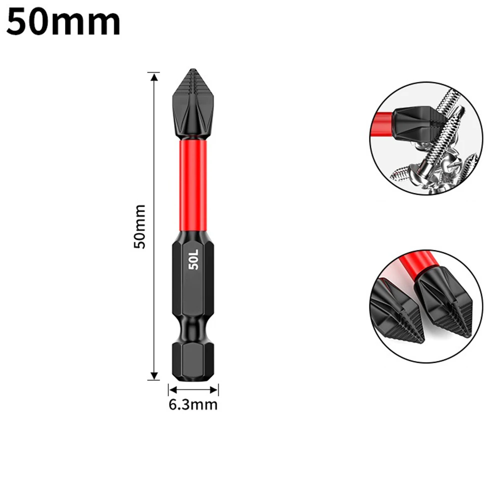 

Batch Head Drill Bits 5 Pcs PH2 For Screwdriver High Strength Magnetic Non Slip Long Lasting Practical Brand New