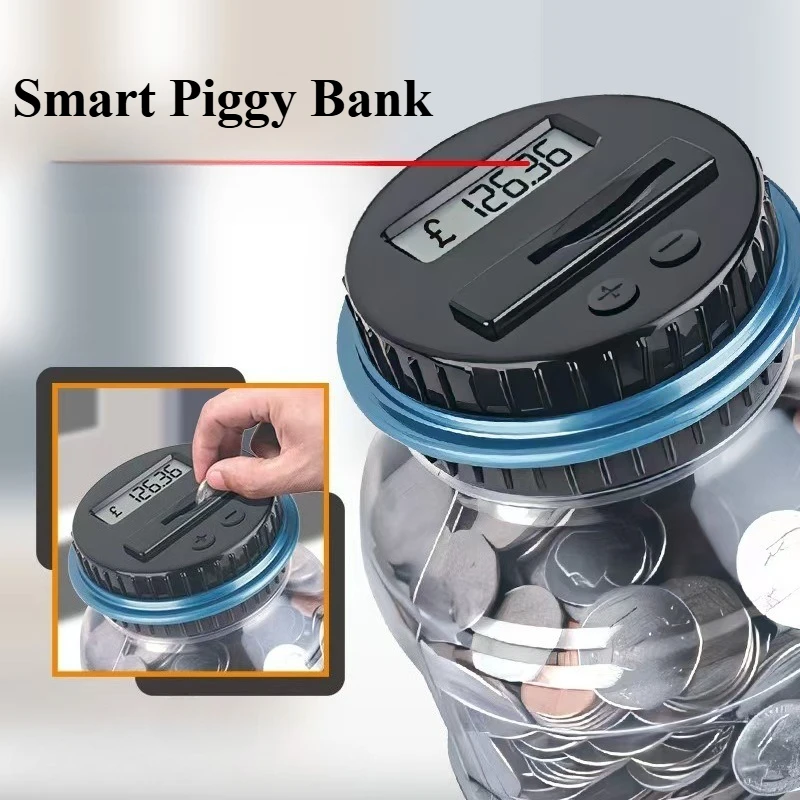 لعبة حصالة الخنزير الإبداعية الذكية العد 1.8 لتر جنيه الدولار اليورو فقط لا يمكن أن توفير بنك الخنزير #1