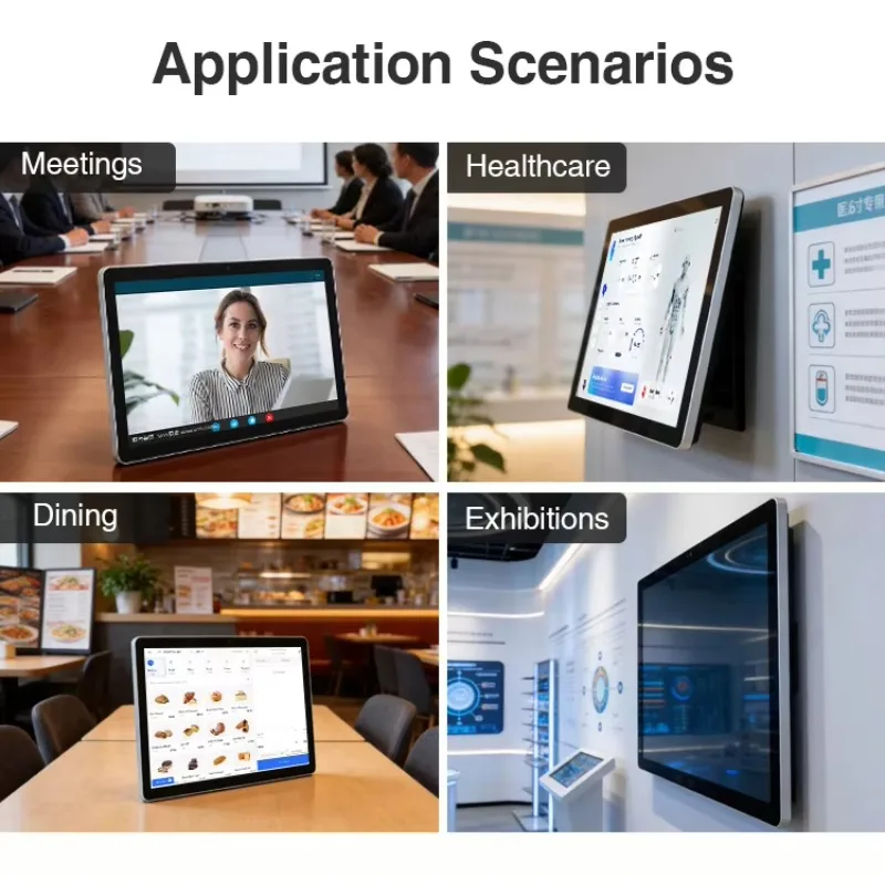 15.6 21.5 Inch  Capacitive Touch Screen Monitor 16:9 Slim Aluminum Commercial Display For Office Retail Business