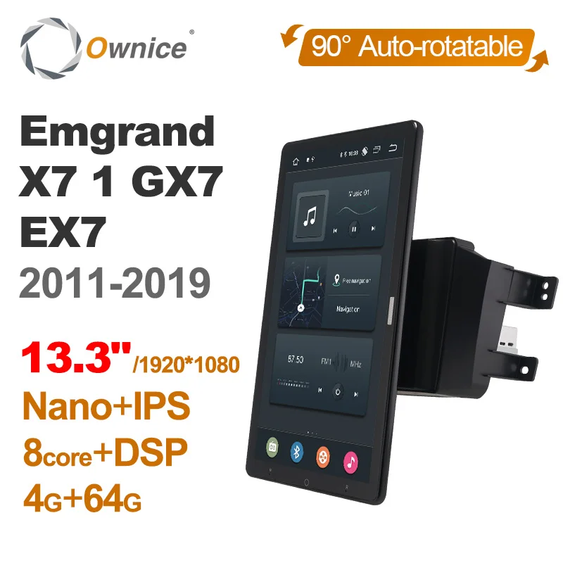 

1920*1080 13.3" Ownice Android 12.0 Car Multimedia for Geely Emgrand X7 1 GX7 EX7 2011-2019 Auto Radio Audio 4G LTE 360 8 Core