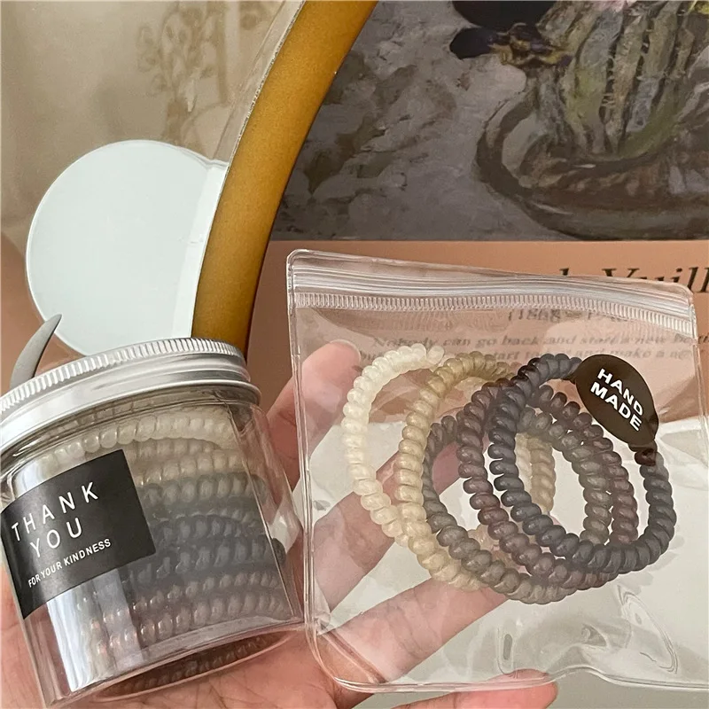 

Набор резинок для волос в коричневых тонах: простые, элегантные, высокоэластичные, базовые модные аксессуары для волос для женщин на каждый день