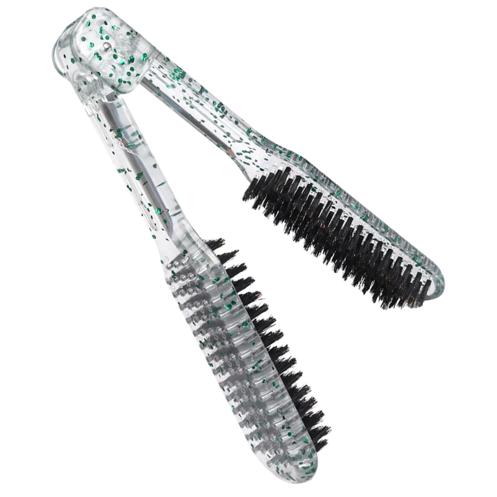 

Двусторонний зажим, щетка для волос, выпрямитель для волос, расческа, эффективный инструмент для распутывания волос, зажимная щетка для домашнего салона