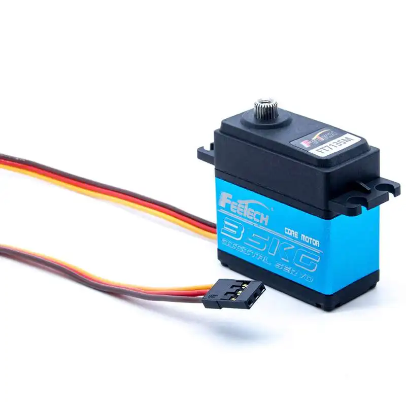 แรงบิดสูง 35kg.cm FT7135M Digital Servo 500~2500μ วินาที 180 °   มอเตอร์เกียร์เหล็กที่ไม่ควบคุมได้หุ่นยนต์รถ RC เรือเครื่องบินเครื่องบิน