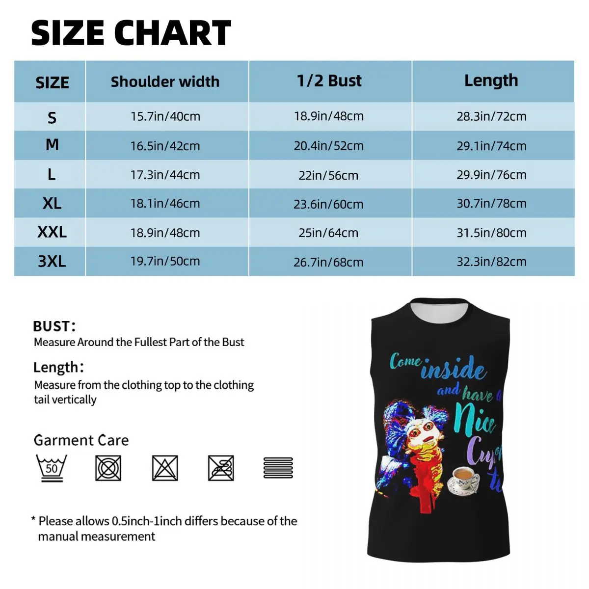 Labyrinth Worm Men Printed Sleeveless T-shirt Casual Hip Hop Street Style Beach Holiday Tank Tops