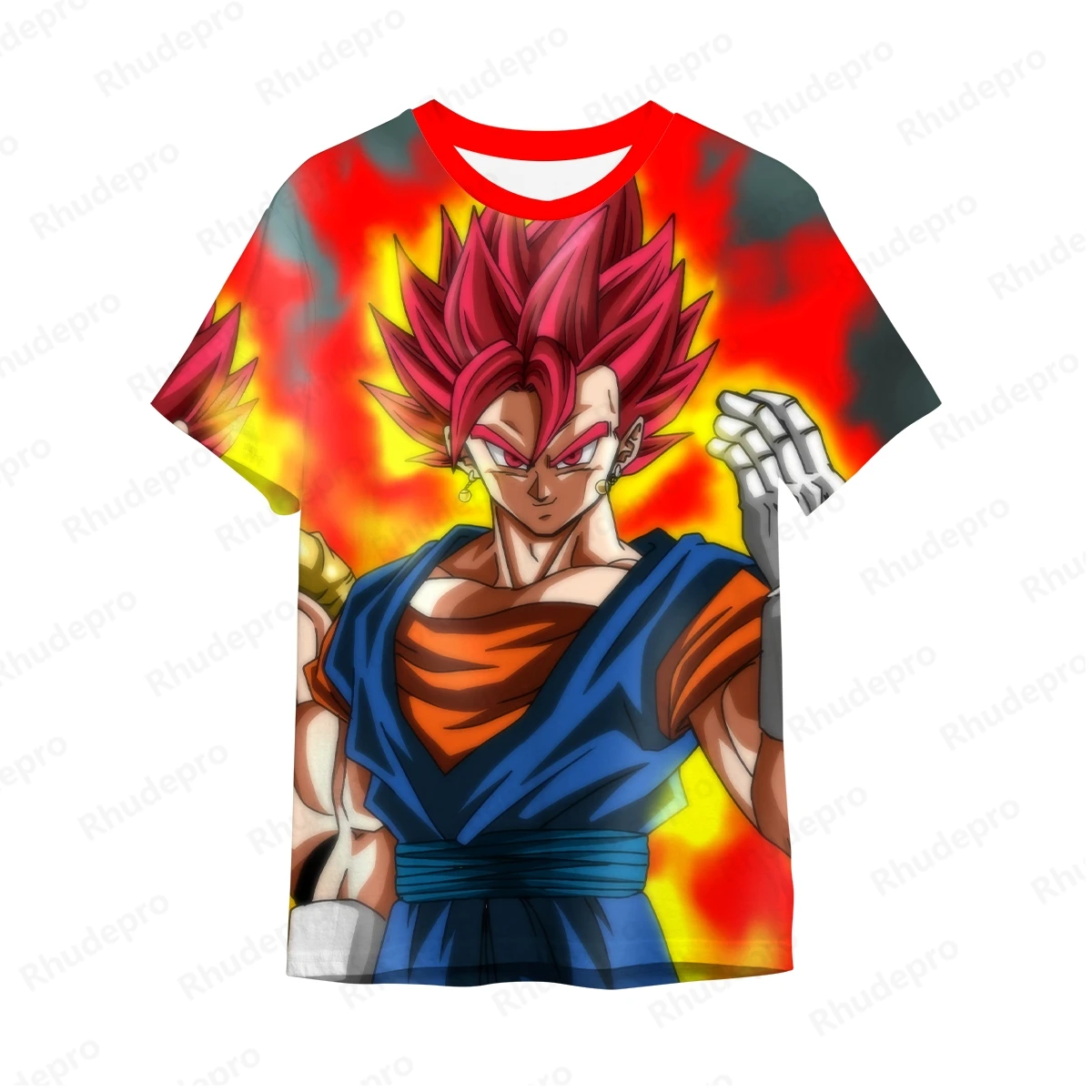 تأثيري بلايز تي شيرت قصير لعبة دراغون بول موضة الرجال الأطفال Harajuku نمط المحملة الرجال جوكو المتضخم الاتجاه كم جديد Y2k #6