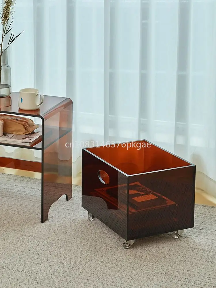 Acrylic Edge Several Living Room Sofa Small Coffee Table Italian Minimalist Bedside Table Rack Transparent Storage Box Furniture