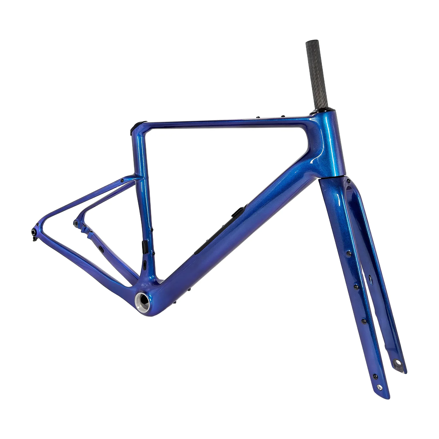 G60 Carbon Gravel Bike Frame Tire 700C*47C UDH Hanger Full Internal Cable Gravel Bicycle Frameset Storage Box Chameleon Paint