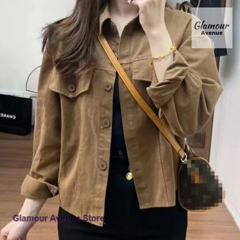 

Корейский стиль Джокер, темпераментное пальто, женское весенне-осеннее новое модное ретро-простой тонкий повседневный кардиган Джокер.