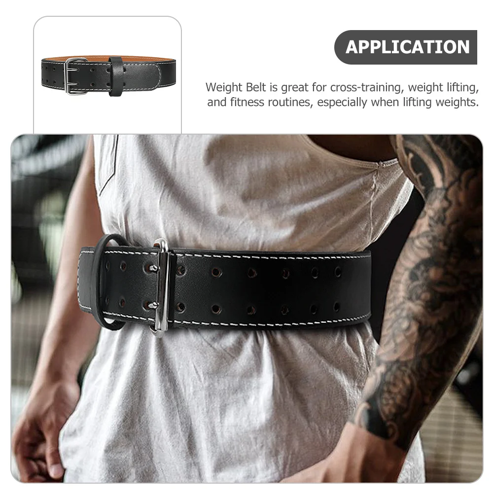 

Lumbar Support Belt Cowhide Sports Back Brace Fitness Waist Support Weightlifting Waist Trainer Back Brace Lumbar Belt