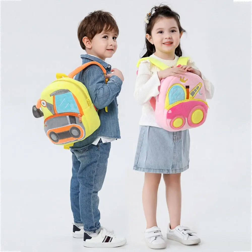 2-4 Years Old Kids Engineering Backpack for Kindergarten Primary School Christmas Gift Kids Small School Bag Plush