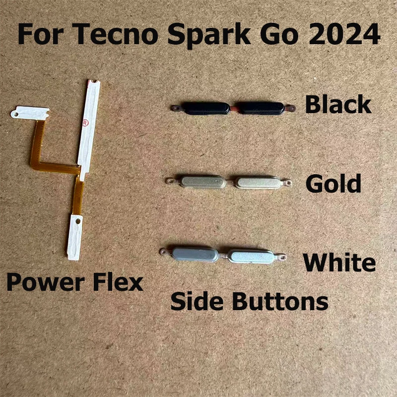 

Для Tecno Spark Go 2024, боковые клавиши, кнопка регулировки громкости, кнопки включения и выключения, запасные части для ремонта BG6