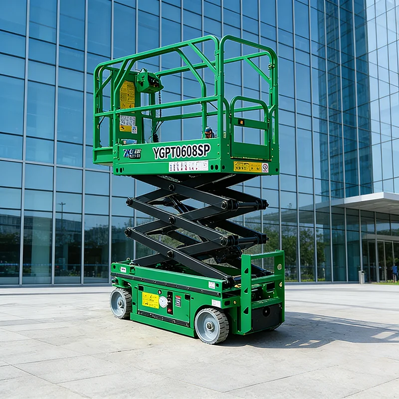Self Propelled Scissor Lift 16m Working Height Electric Mobile Platform with Extended Platform Options