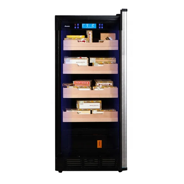 230L Cigar Constant Humidity Temperature Controlled Cooler Cabinet Humidor for 800 Cigars Professional Home Club Storage