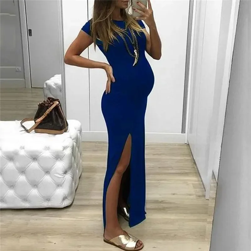 Summer Premama Green Dress Casual Solid Sleeveless Tank Sundress For Pregnant Women Clothing Maternity Sexy Pregnancy Clothing