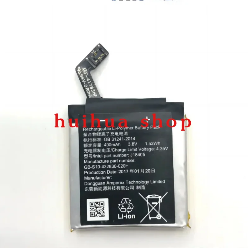

Для 1 шт. Sony J18405 GB-S10-432830-020H 400 мАч 1,52 Втч 3,8 В аккумулятор для умных часов
