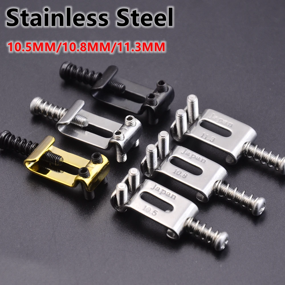 1 Set 10.5MM/10.8MM/11.3MM Electric Guitar Bridge  Stainless Steel Bridge Saddle for ST