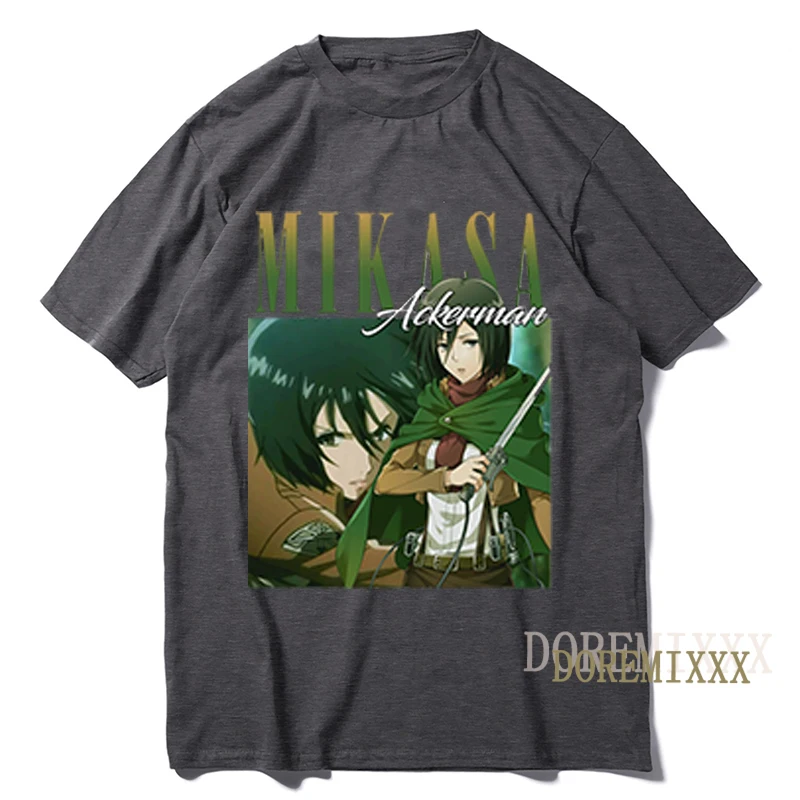 Multi-colors New Anime  Attack on Titan T Shirt Men Summer Tops MIKASA ACKERMAN 90s Graphic Tees Harajuku Tshirt Male Clothing