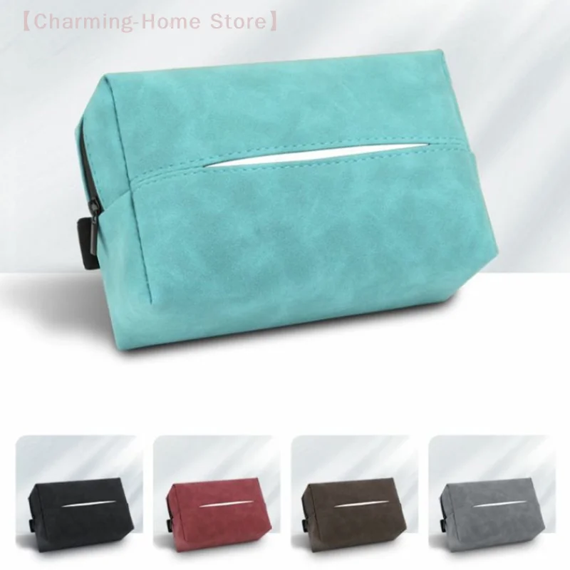 【M】Auto-Taschentuchbox-Halter, Nappaleder, Auto-Mittelkonsole, Armlehne, Serviettenbox, Sonnenblende, Rücksitz-Taschentuchetui mit festem Riemen