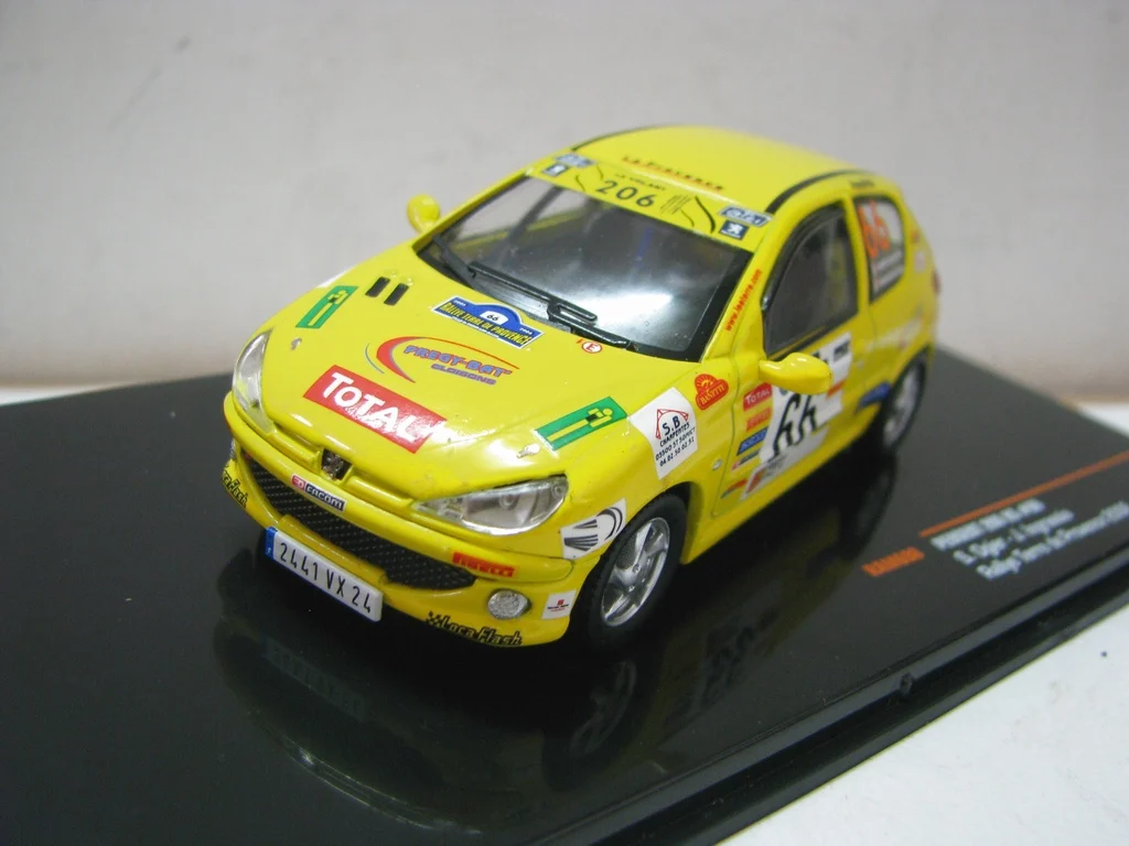 دييكاست بمقياس 1:43 IXO PEUGEOT 206 XS # 66 2006 سبيكة سيارة نموذج تحصيل لعبة هدية تذكارية عرض حلية