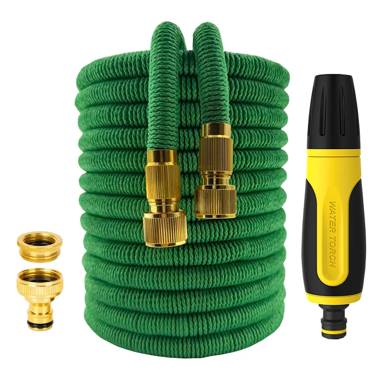 

Водяной пистолет высокого давления, садовые принадлежности для орошения фермы, чистящие средства, 25 футов-100 футов, садовый водяной шланг, расширяемый телескопический водопровод