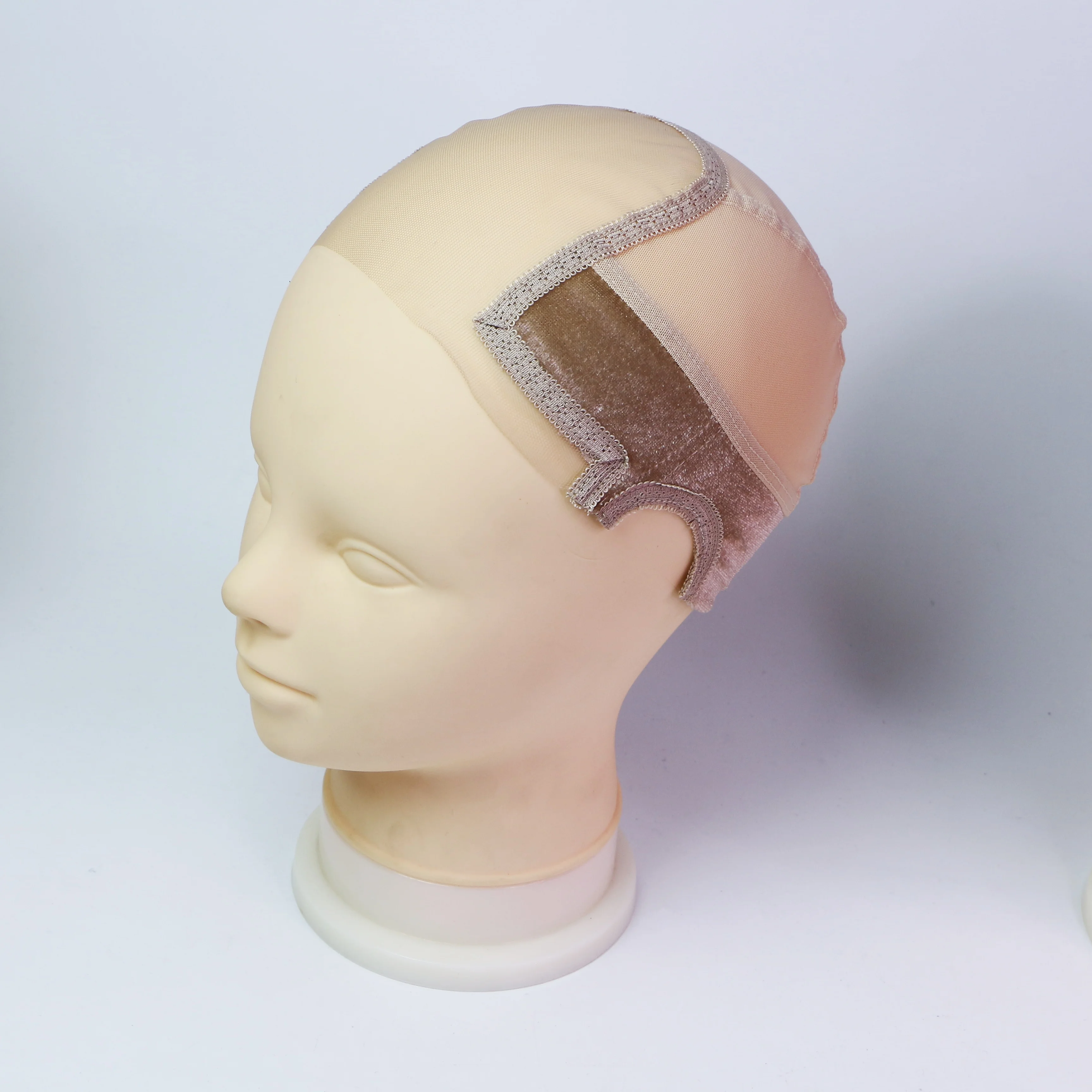 Adjustable Elastic Wig Cap with Big Hole Frontal Lace Reusable Machine-Made Hair Extension Tool