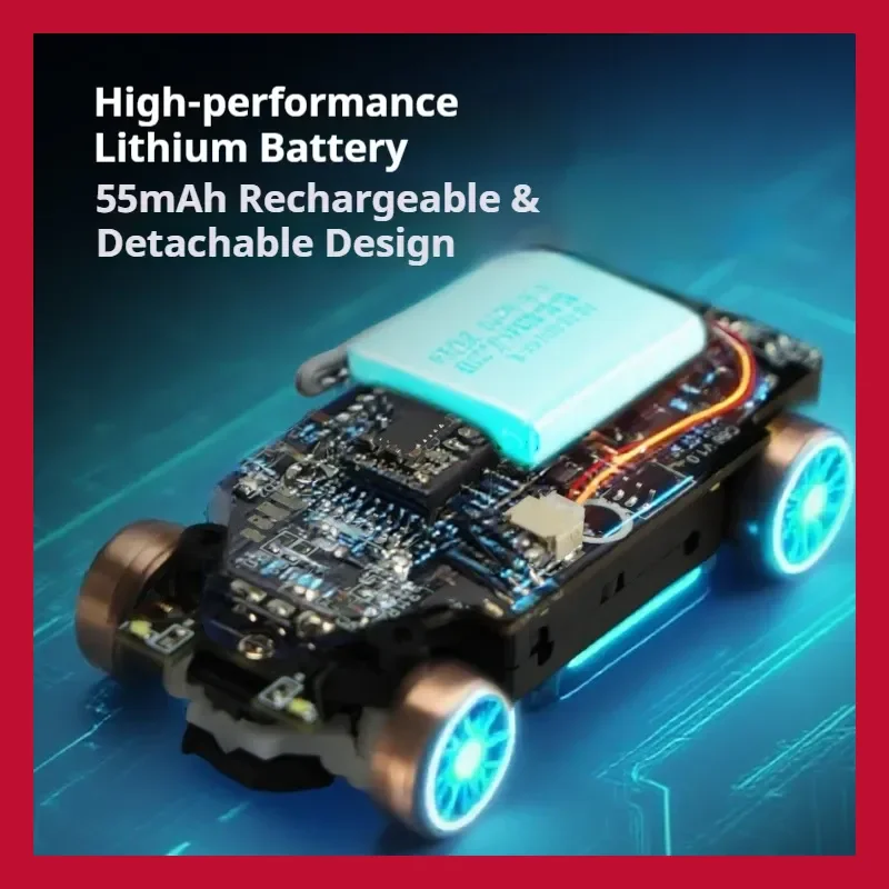 جديد 2025 توربو سباق سيارة التحكم عن بعد 1:76 مقياس كهربائي صغير الانجراف جيب لعبة تعمل بالريموت للبنين هدية الكريسماس نموذج محاكاة #4