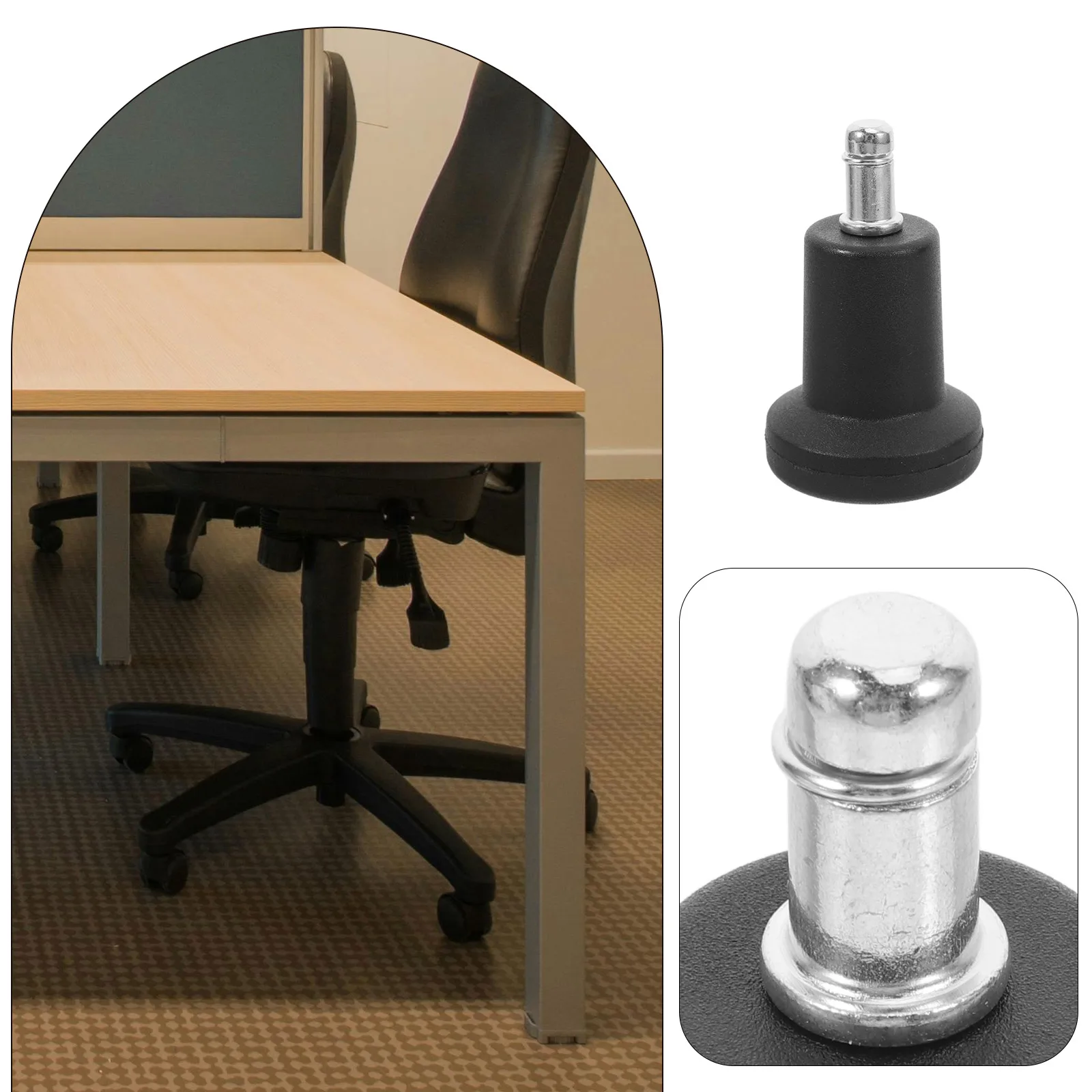 6pcs Card Spring Swivel Chair Casters Durable Material Office Desk Computer Chairs Replacement Wheels Furniture Legs