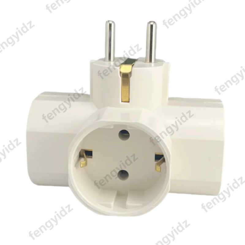 Europäischer Typ-Konvertierungsstecker, 1 auf 3-Wege, EU-Standard, Netzteil, Steckdose, 16 A, Reisestecker, AC 250 V