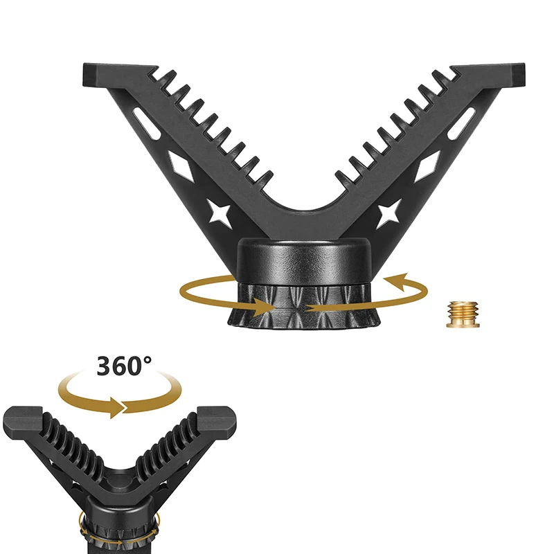 

MidTen Portable Shooting Rest 360° Rotating Stand V Yoke Head Holder Mount for Hunting Outdoors