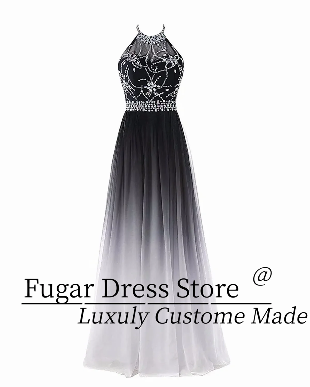 TIANTIAN Personalizzato Sexy Halter Gradiente Abiti da ballo Lunghi in chiffon Plus Size Luxuly Abiti da ballo di fine anno Abito formale فستانmavera