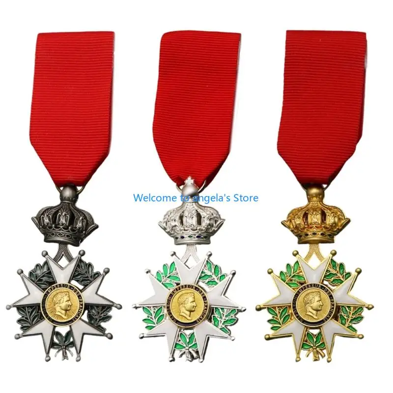 

X4YC Officer Rank Insignias Replicas Durable Metallic Finish Historical Display Piece 3 Color Choices