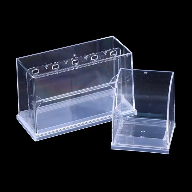 

1 шт., прозрачная витрина, мини-коробка для дисплея, милый брелок для домашних животных, прозрачный органайзер для хранения маленьких игрушек, ювелирные аксессуары