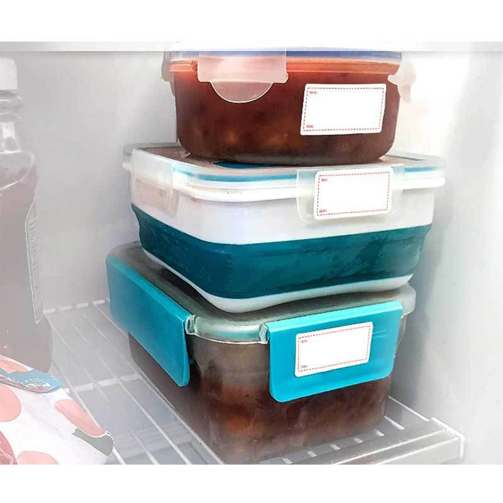 

1 Roll Writable Stickers Eco-Friendly Paper Kitchen Food Date Label Self-Adhesive Index Notes For Learning Teaching