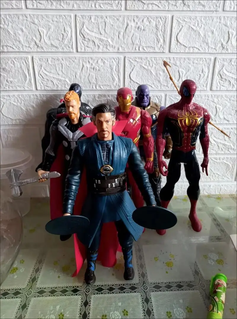 30cm vingadores brinquedo thanos hulk spiderman capitão américa homem de ferro thor pantera negra com som e luz ação brinquedo presentes