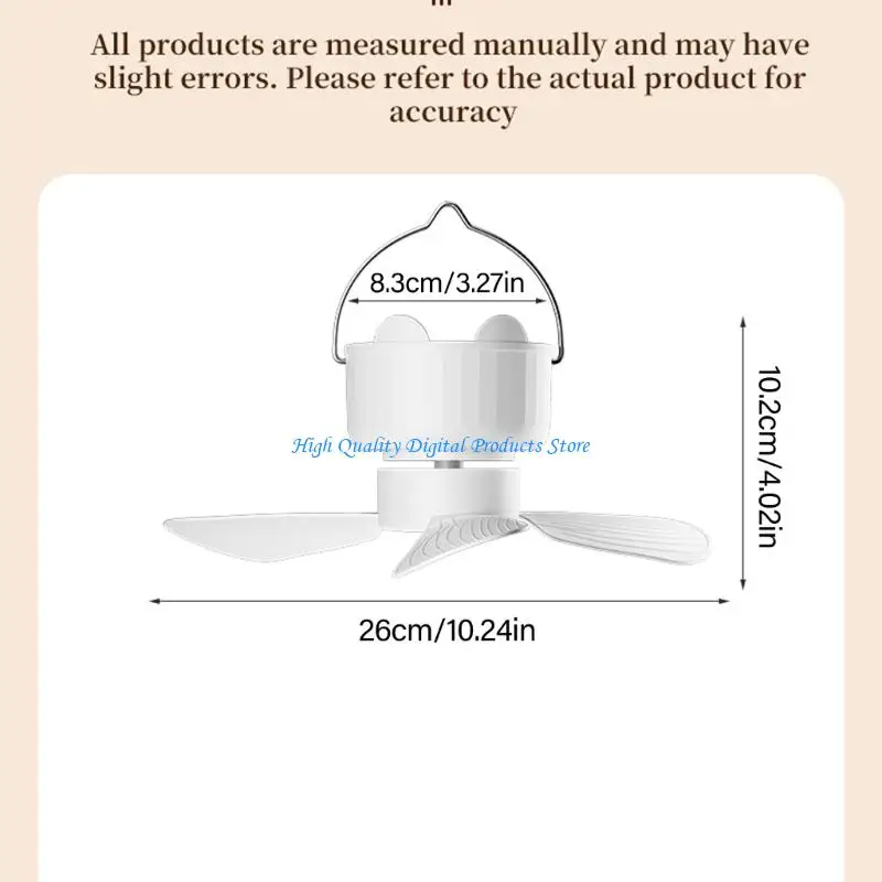 Ventilador colgantes eficiente en energía U2JE con acampado remoto 3 velocidades campamento esencial