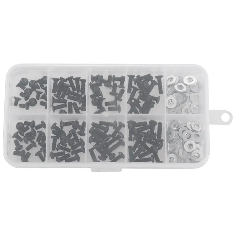 Screws Box Set for 1/10 D90 SRC10 Remote Control RC Car Parts 180pcs-ABFB