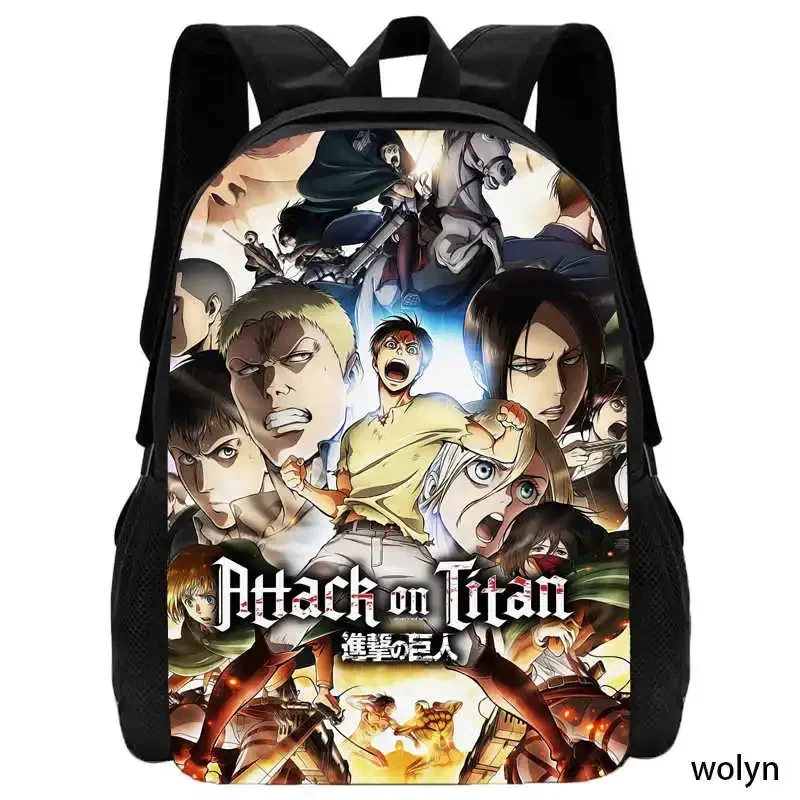Cartoon School Bags for Boys Girls ,Mochila Attack On Titan  School Backpack for Kindergarten,Cute Light Weight Kids Bags