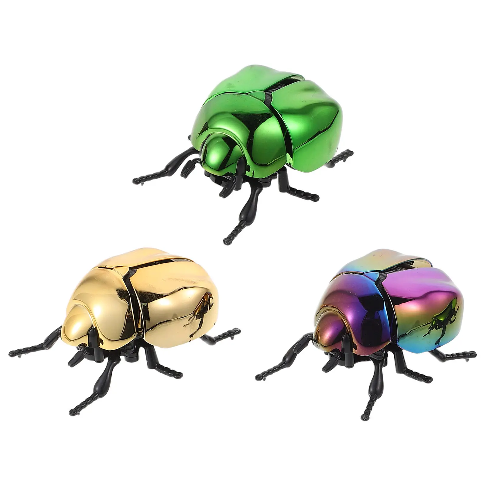 

3Pcs Mechanical Wind-Up Beetle Insect Educational Tool Realistic Design No Batteries Needed Kids Nature Learning