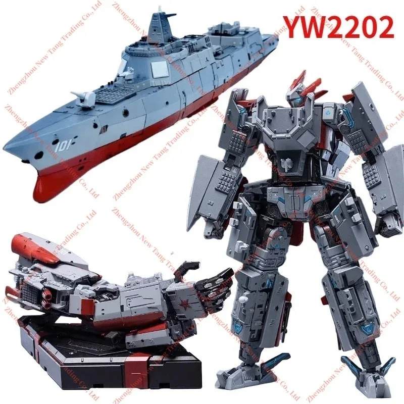 Auf Lager TOYSEASY YW2202 Xing Tian JS-02 YW2203 Zhu Rong JS-04 Min Institution He Alloy Warship Transformation Actionfiguren-Sammlung