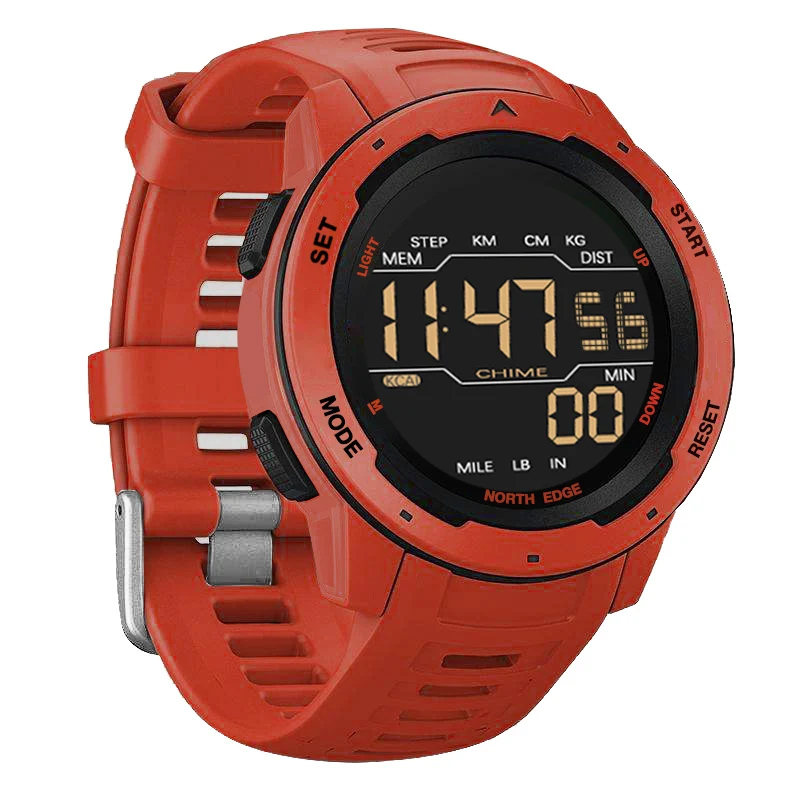 NORTH EDGE mars Sports watch Pedometer Lightweight Shockproof Waterproof Mars digital watch for students