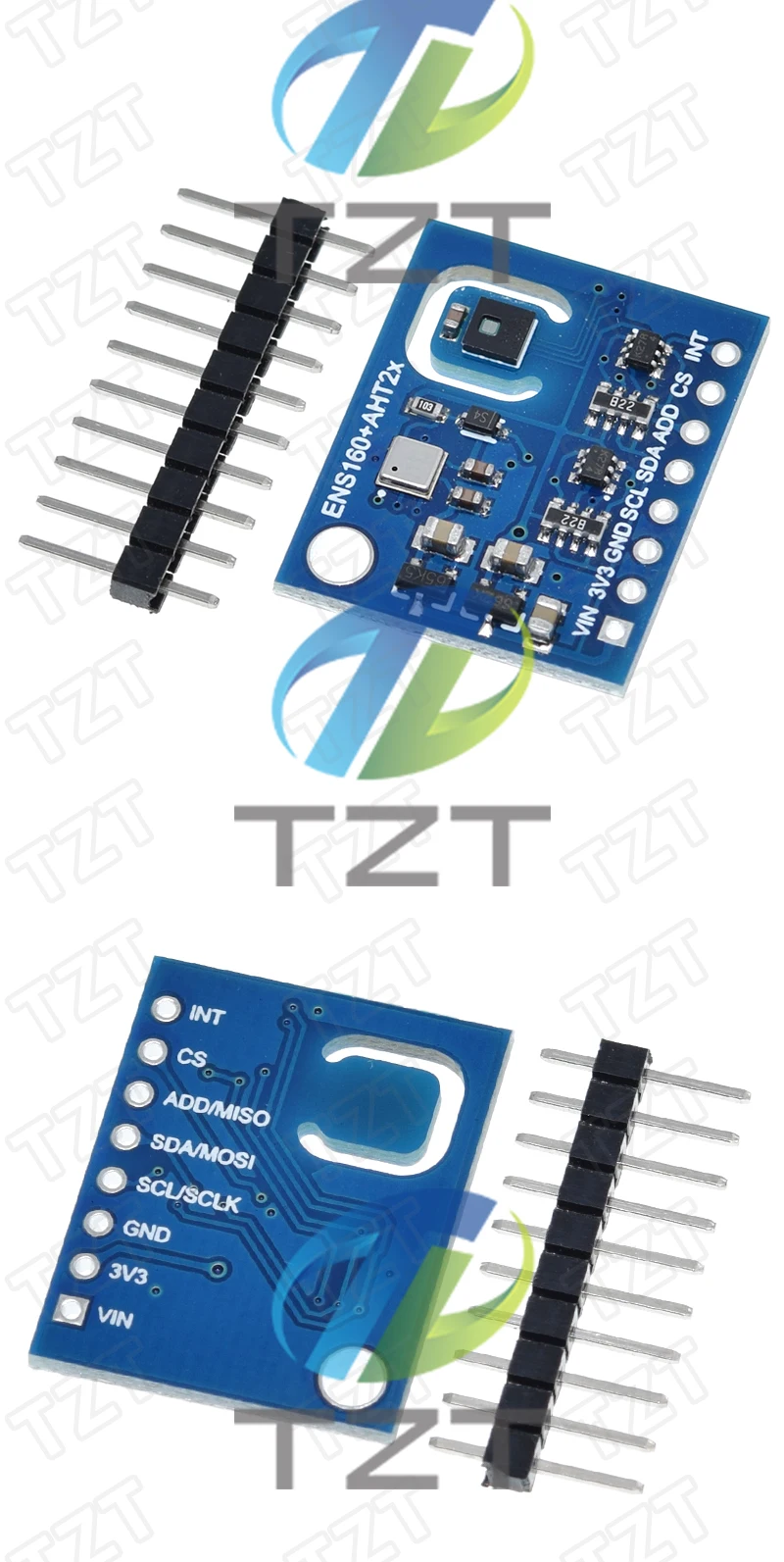 1/3PCS ENS160+AHT21 Kohlendioxid CO2 eCO2 TVOC Luftqualitäts-, Temperatur- und Feuchtigkeitssensoren ersetzen CCS811 für Arduino – Detail 4