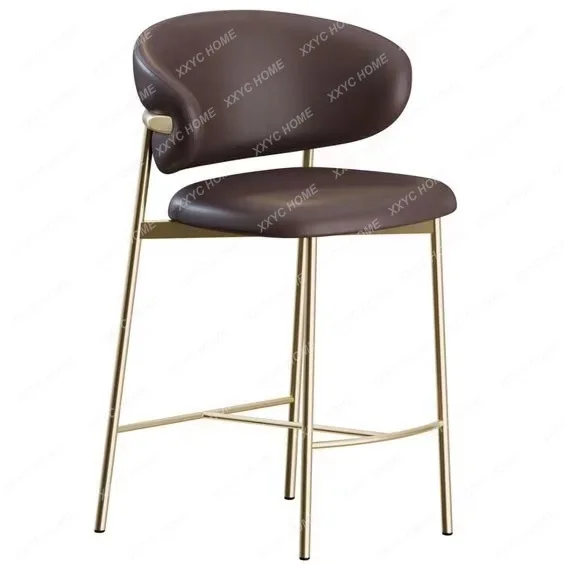 Light Luxury Bar Stool Nordic Creative Modern and Simple Bar Chair Front Desk Home Kitchen Island Bar Counter High Stool