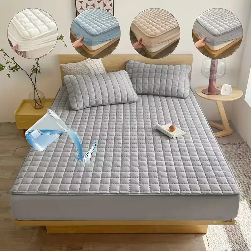 100% Waterproof Mattress Cover Elastic Fitted Sheet For Home Bedroom Bed Pad Protector With Pets Children 90x200 180x200 160x200